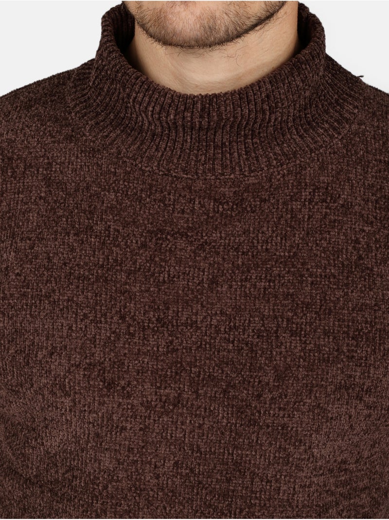 Pull col montant - Kenzarro Marron - Kiabi
