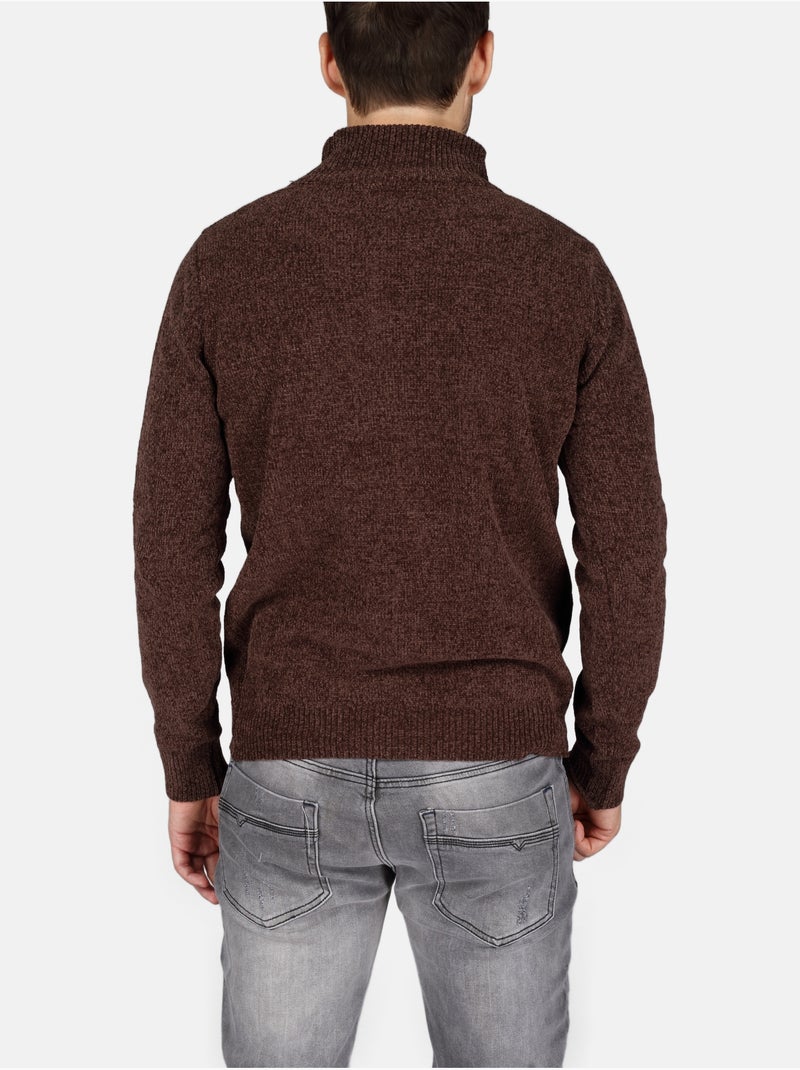Pull col montant - Kenzarro Marron - Kiabi