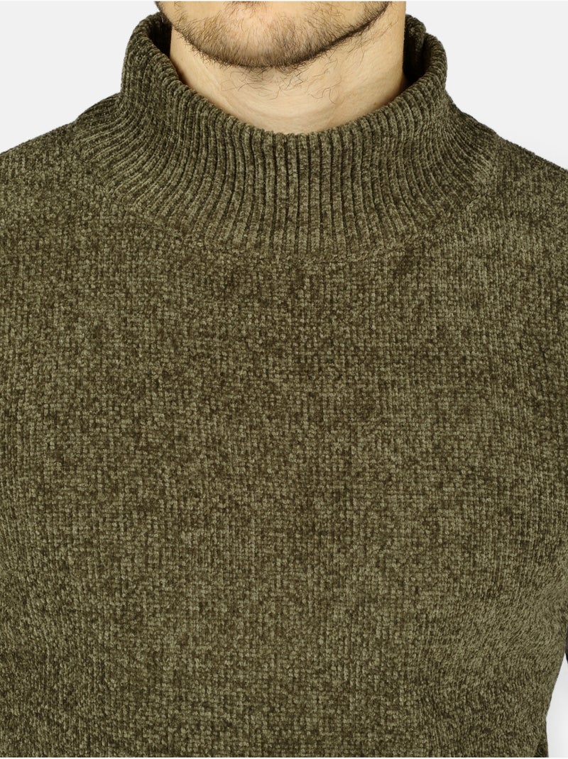 Pull col montant - Kenzarro Vert - Kiabi