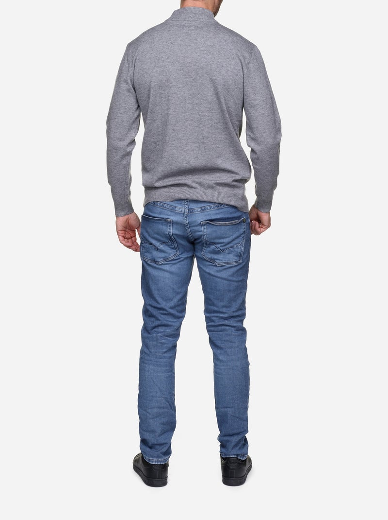 Pull col montant - yves enzo Gris - Kiabi