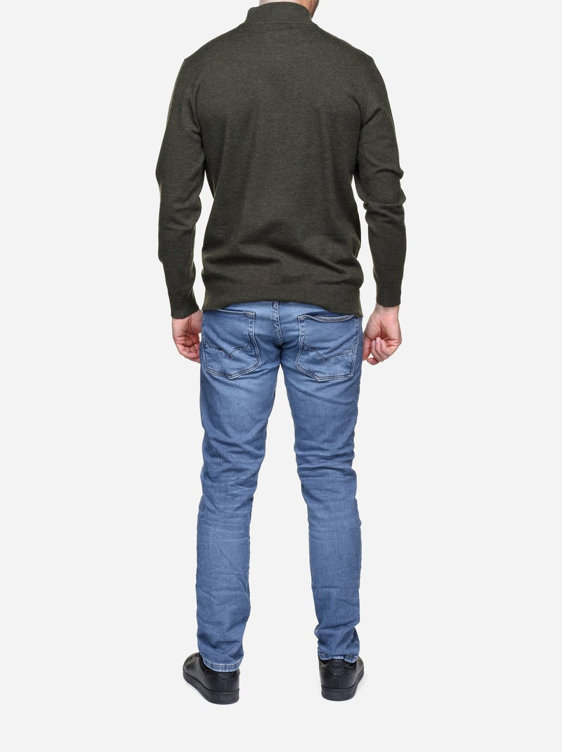 Pull col montant - yves enzo Kaki - Kiabi