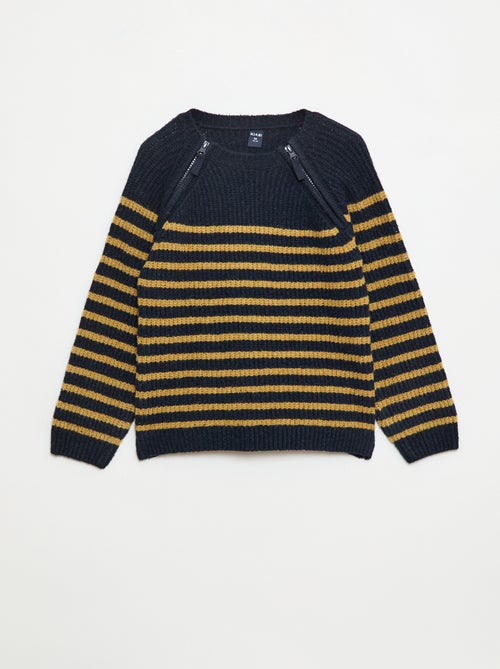 Pull col montant à double ouverture zippée- So Easy - Kiabi