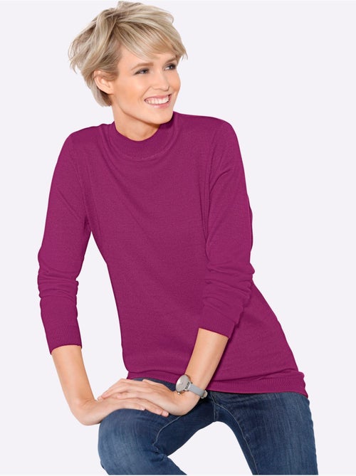 Pull col montant à manches longues en matière très douce - Taille standard - Moda Vilona - Kiabi Pull col montant à manches longues en matière très douce - Taille standard - Moda Vilona - Kiabi