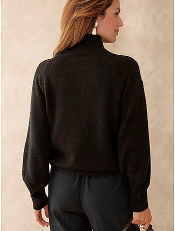 Pull col montant avec broderie - DAXON