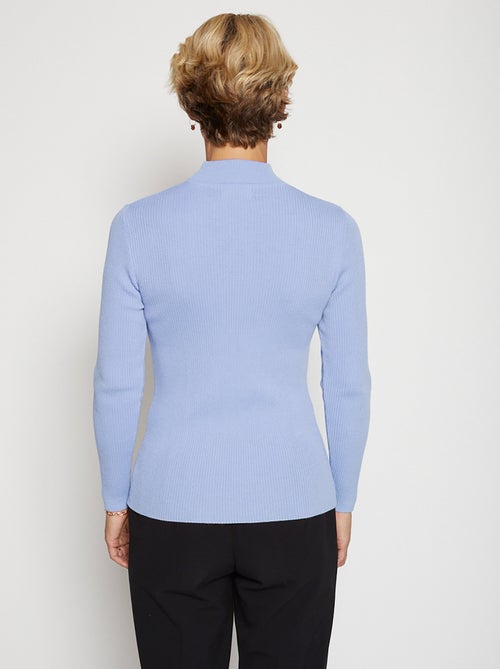 Pull col montant avec laine mérinos - Afibel - Kiabi