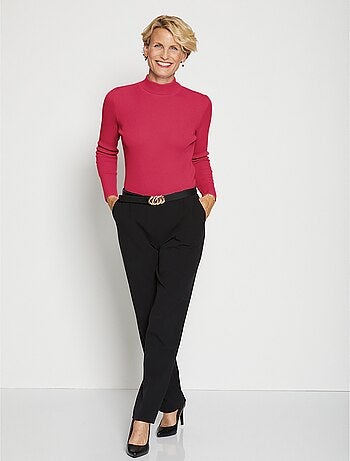 Pull col montant avec laine mérinos - Afibel