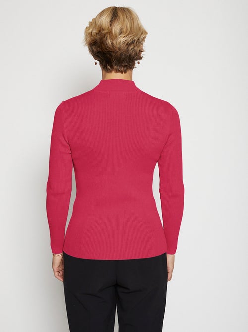 Pull col montant avec laine mérinos - Afibel - Kiabi
