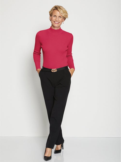 Pull col montant avec laine mérinos - Afibel - Kiabi