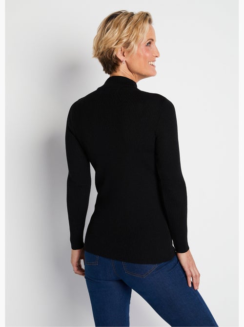 Pull col montant avec laine mérinos - Afibel - Kiabi