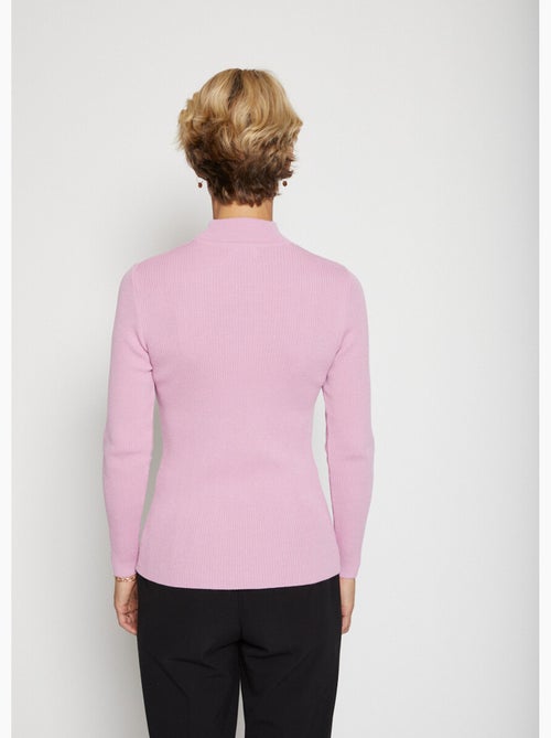 Pull col montant avec laine mérinos - Afibel - Kiabi