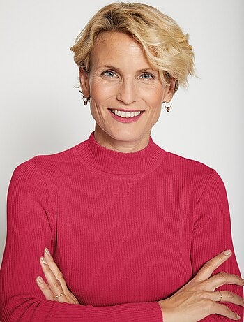 Pull col montant avec laine mérinos