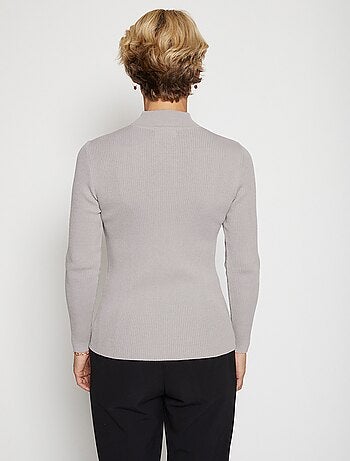 Pull col montant avec laine mérinos