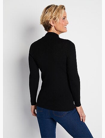 Pull col montant avec laine mérinos
