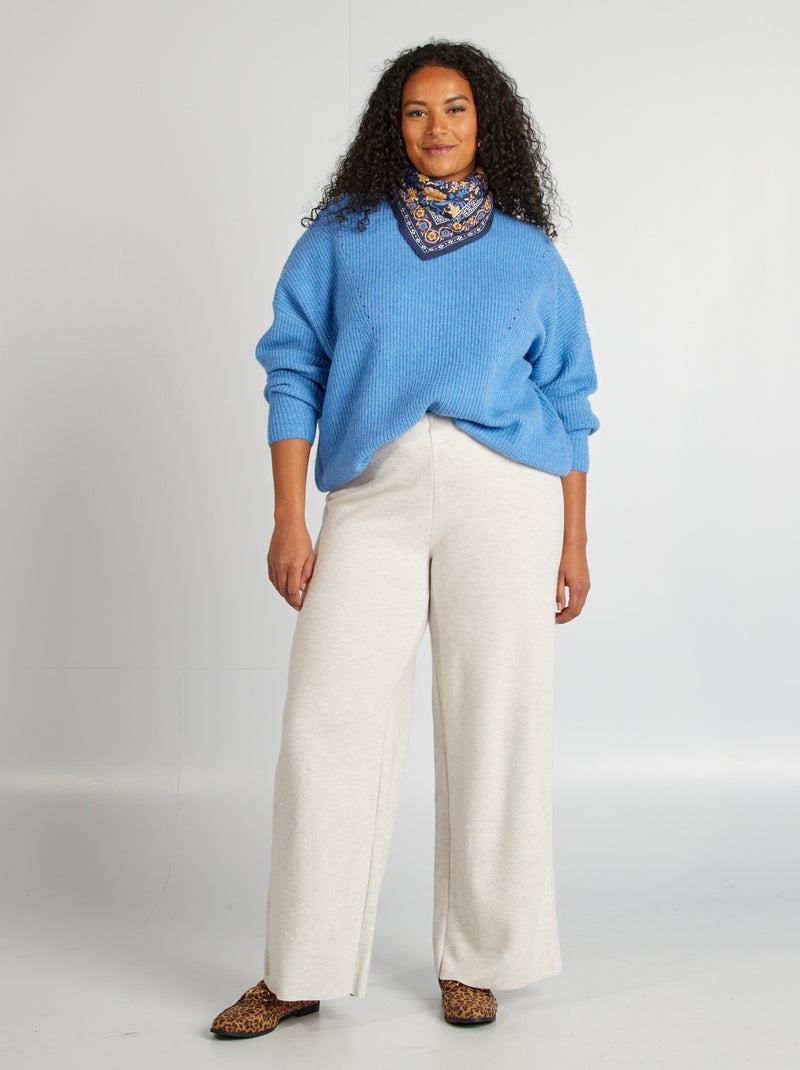 Pull col montant Bleu - Kiabi