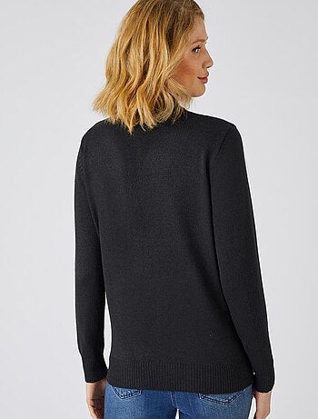 Pull col montant boutonné - Damart