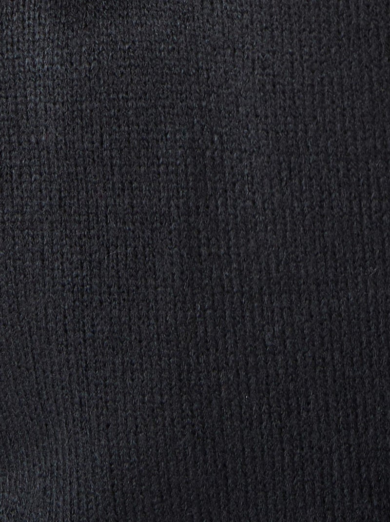 Pull col montant boutonné - Damart Noir - Kiabi