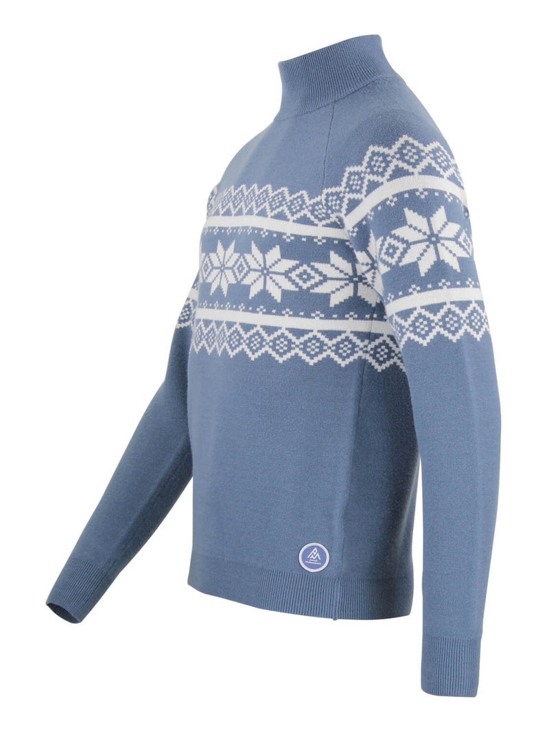 Pull col montant CLYDE - PEAK MOUNTAIN Bleu - Kiabi