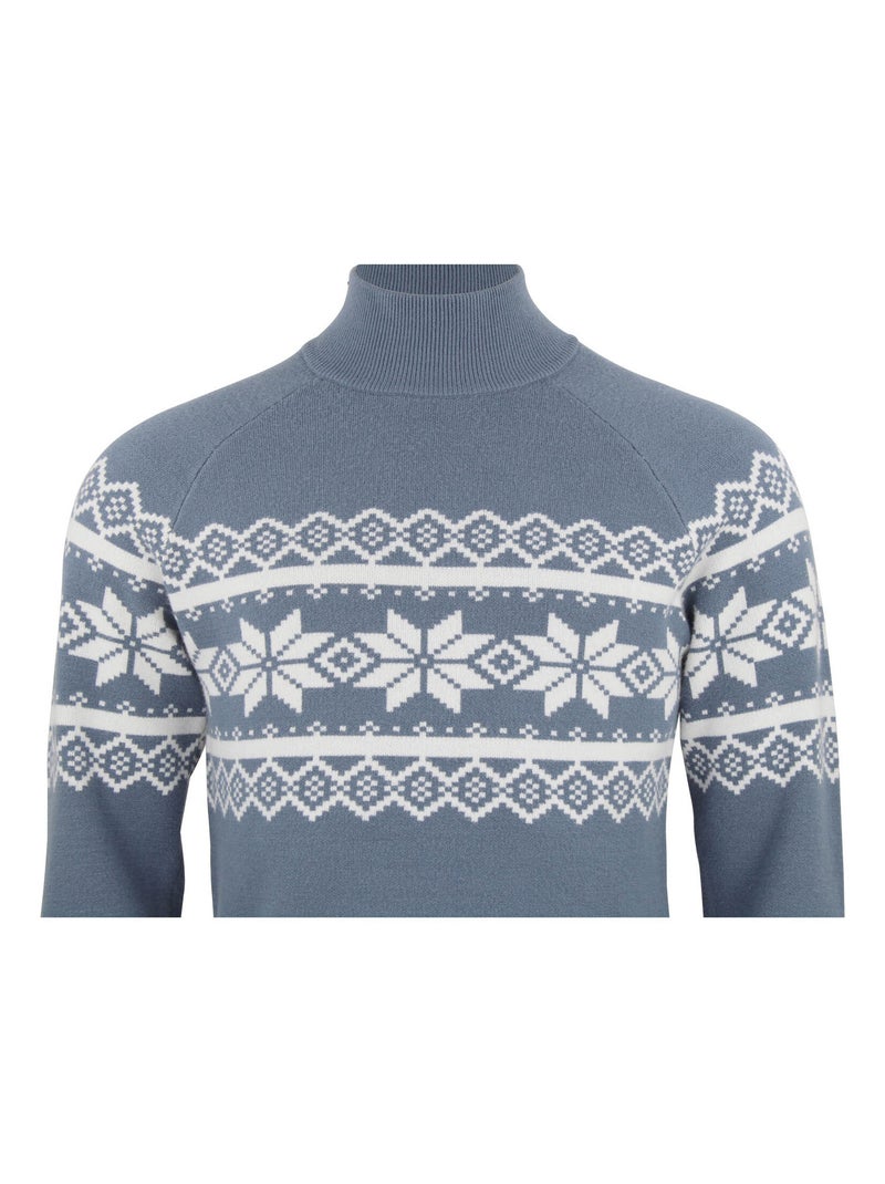 Pull col montant CLYDE - PEAK MOUNTAIN Bleu - Kiabi