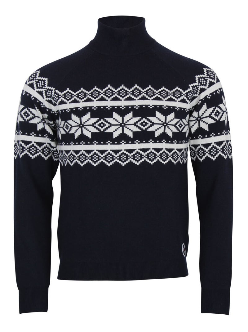 Pull col montant CLYDE - PEAK MOUNTAIN Bleu marine - Kiabi