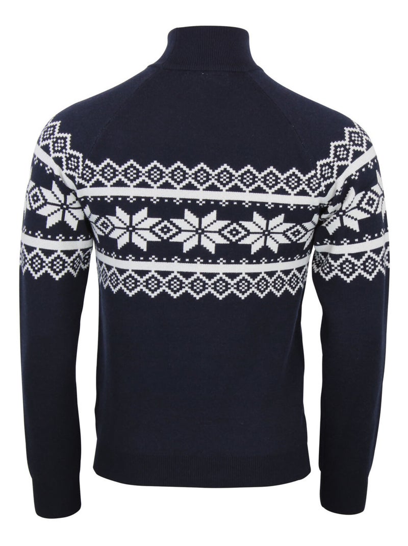 Pull col montant CLYDE - PEAK MOUNTAIN Bleu marine - Kiabi