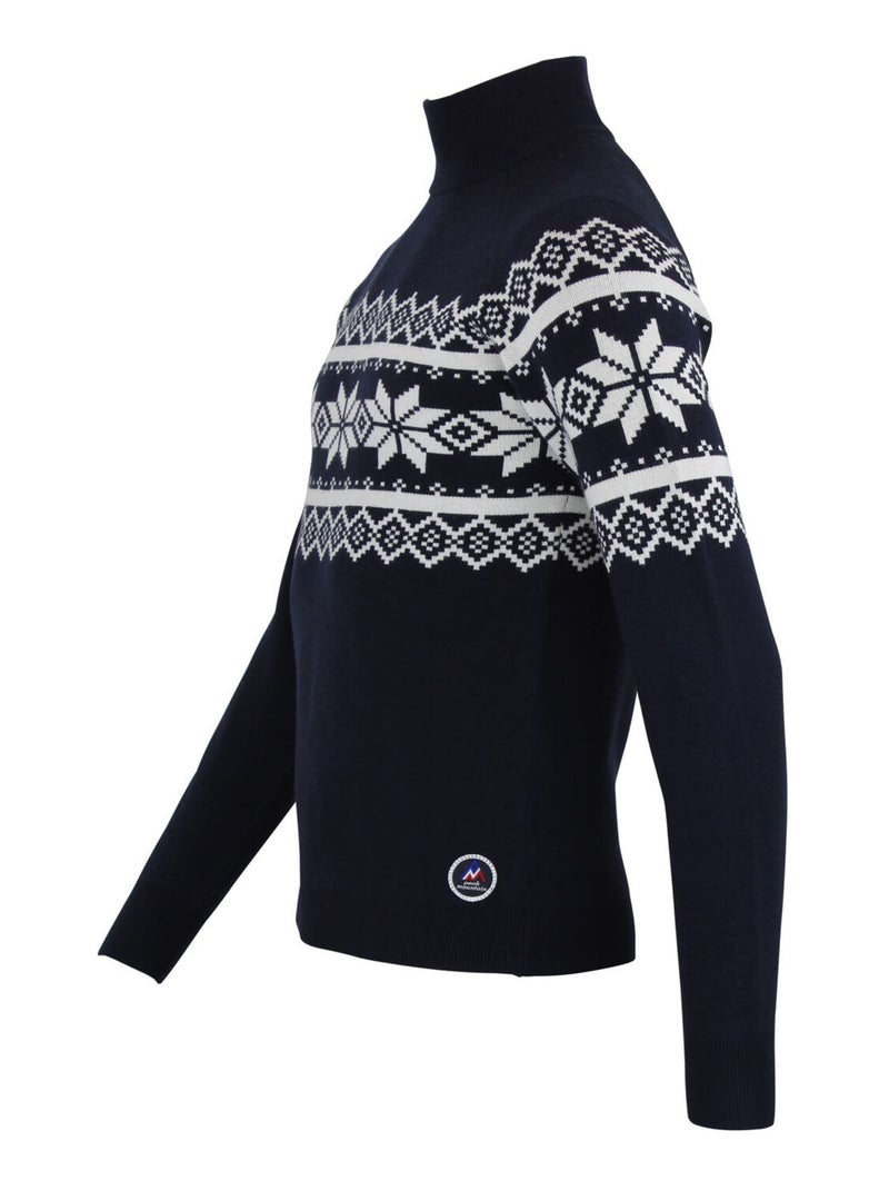Pull col montant CLYDE - PEAK MOUNTAIN Bleu marine - Kiabi