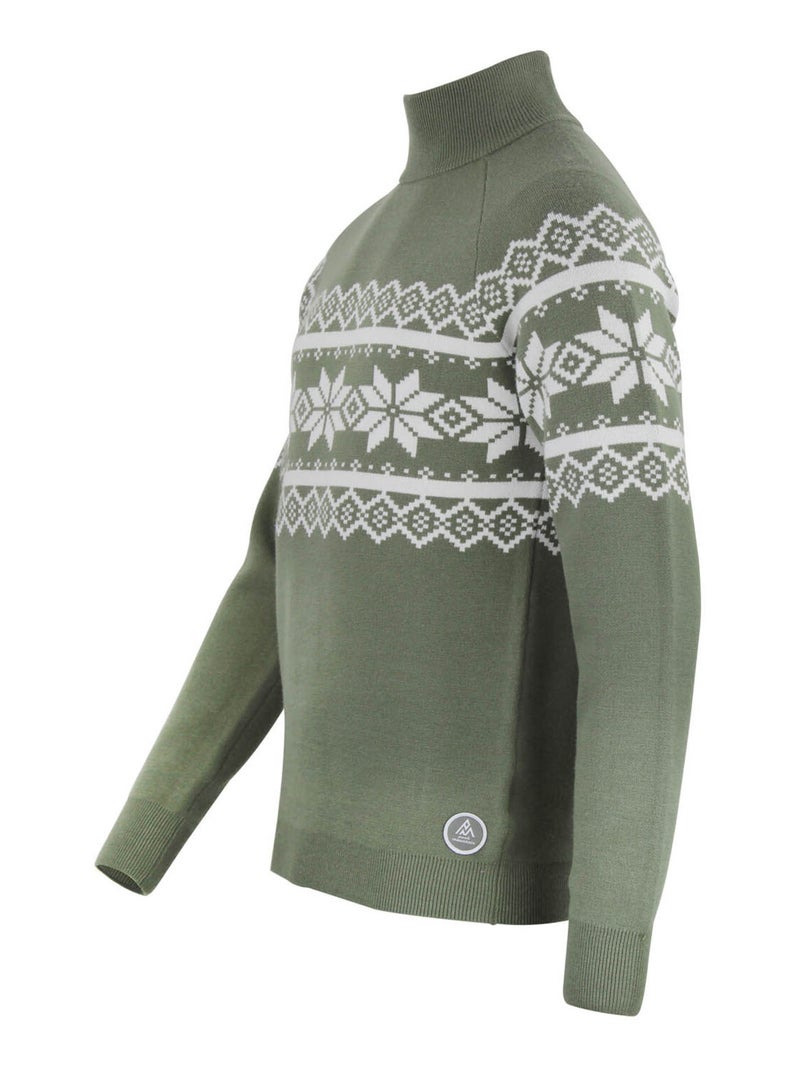 Pull col montant CLYDE - PEAK MOUNTAIN Kaki - Kiabi