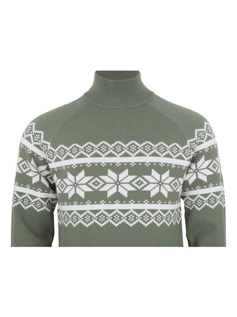 Pull col montant CLYDE - PEAK MOUNTAIN Kaki - Kiabi