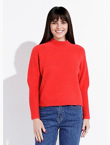 Pull col montant en maille brillante - AFIBEL