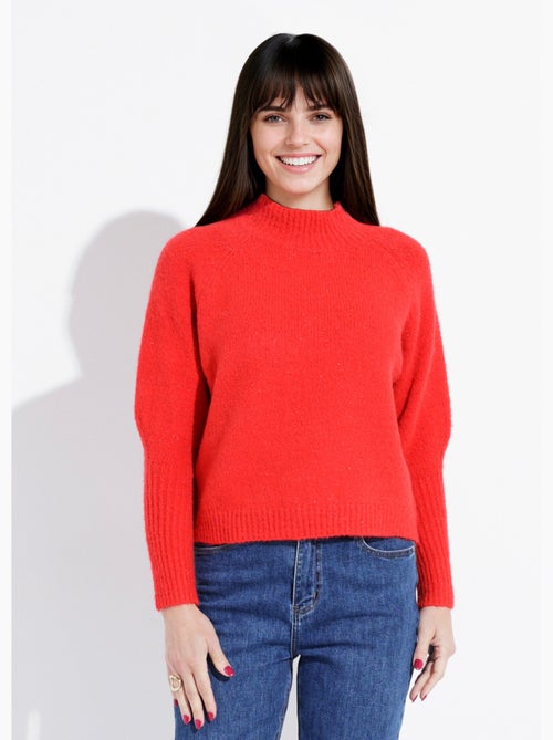 Pull col montant en maille brillante - AFIBEL - Kiabi