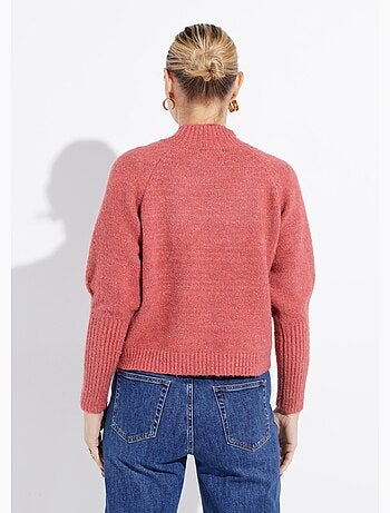 Pull col montant en maille brillante - afibel