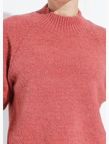 Pull col montant en maille brillante - afibel
