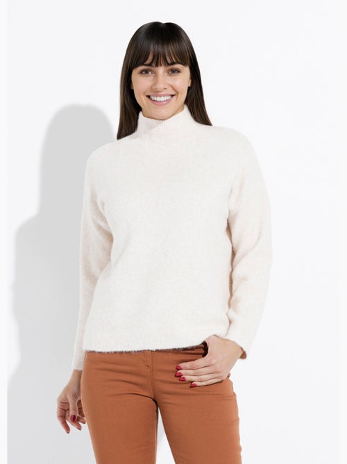 Pull col montant en maille duveteuse - afibel - Kiabi Pull col montant en maille duveteuse - afibel - Kiabi