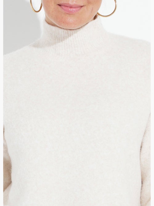 Pull col montant en maille duveteuse - afibel - Kiabi Pull col montant en maille duveteuse - afibel - Kiabi