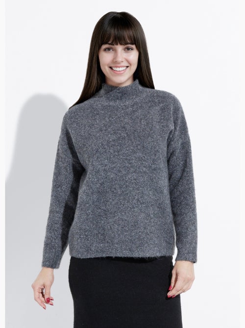 Pull col montant en maille duveteuse - afibel - Kiabi Pull col montant en maille duveteuse - afibel - Kiabi