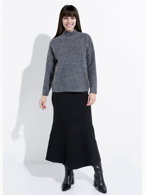 Pull col montant en maille duveteuse - afibel - Kiabi Pull col montant en maille duveteuse - afibel - Kiabi