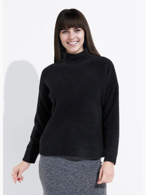 Pull col montant en maille duveteuse - afibel - Kiabi Pull col montant en maille duveteuse - afibel - Kiabi