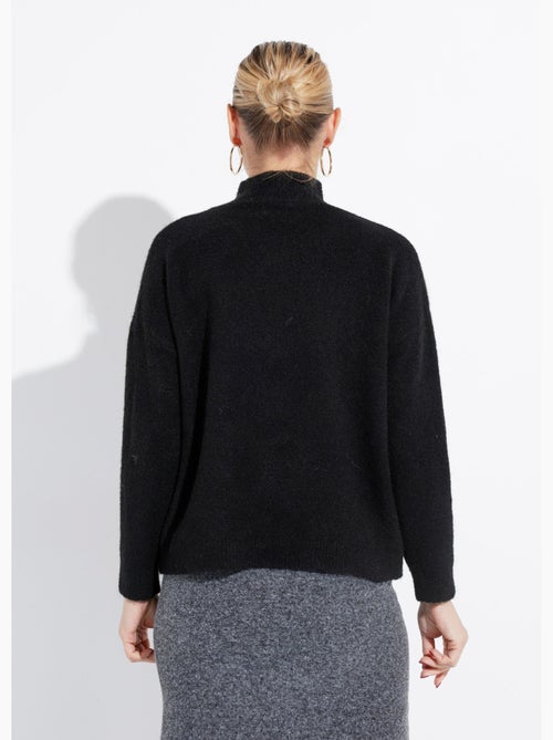 Pull col montant en maille duveteuse - afibel - Kiabi Pull col montant en maille duveteuse - afibel - Kiabi