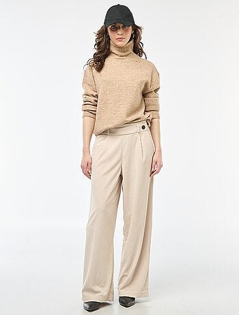 Pull col montant en maille grosse jauge