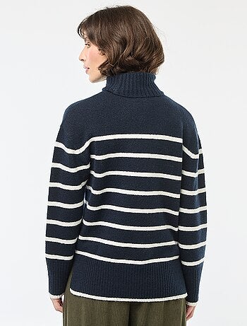 Pull col montant en maille grosse jauge