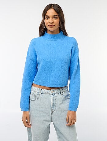Pull col montant en maille grosse jauge