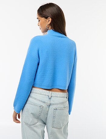 Pull col montant en maille grosse jauge