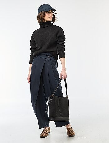 Pull col montant en maille grosse jauge