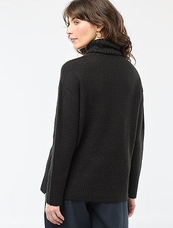 Pull col montant en maille grosse jauge