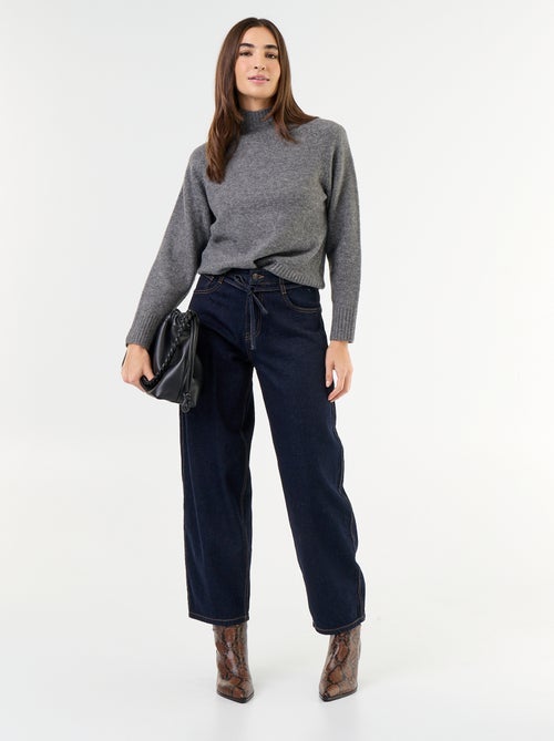 Pull col montant en rib - Kiabi