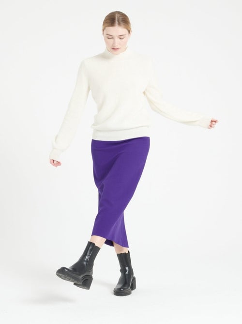 Pull col montant femme 100% cachemire - MIA 1 - Kiabi
