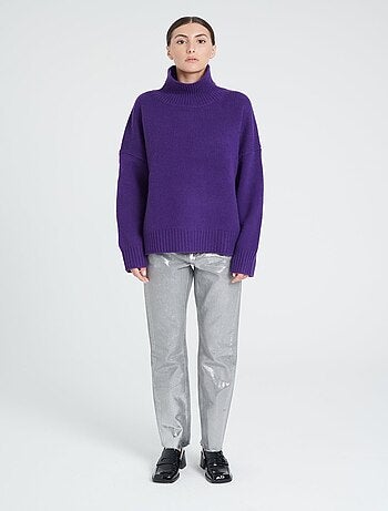 Pull col montant femme en cachemire 10 fils - ZAYA 3