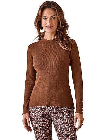 Pull col montant finitions écailles - DAXON