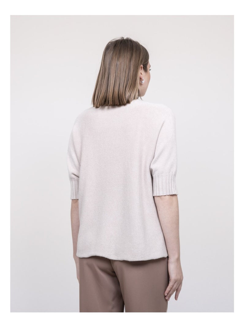 Pull col montant KEVINA Beige - Kiabi