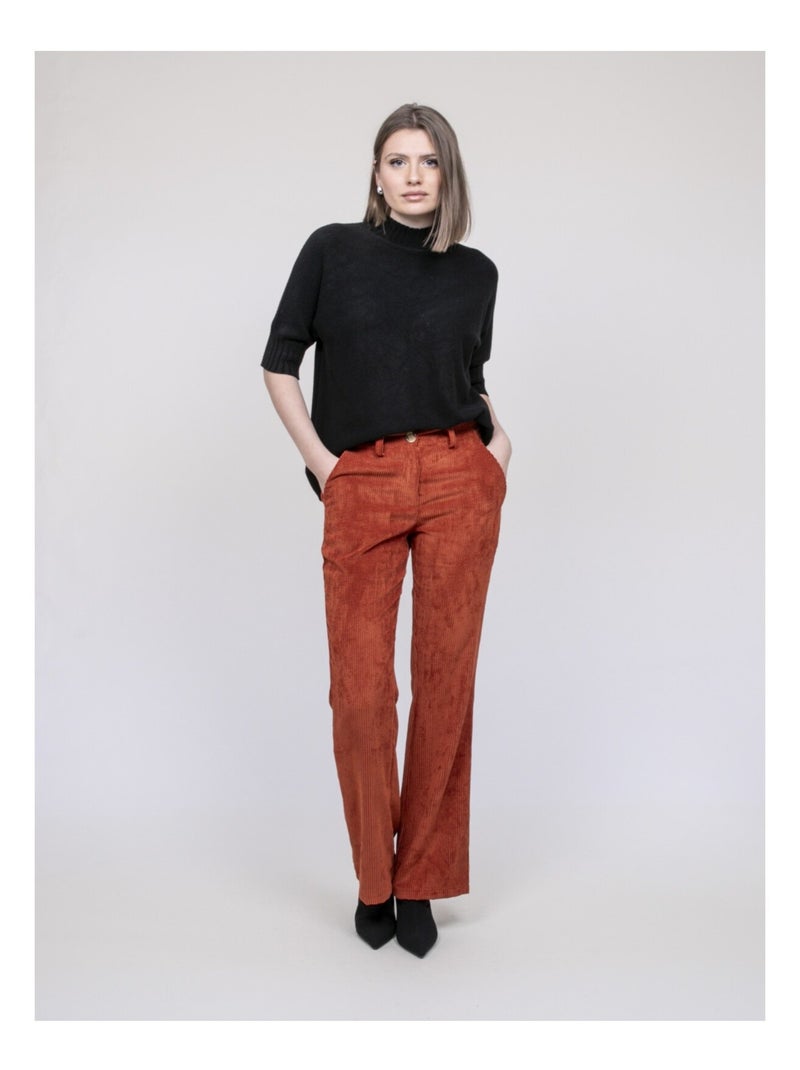 Pull col montant KEVINA Noir - Kiabi