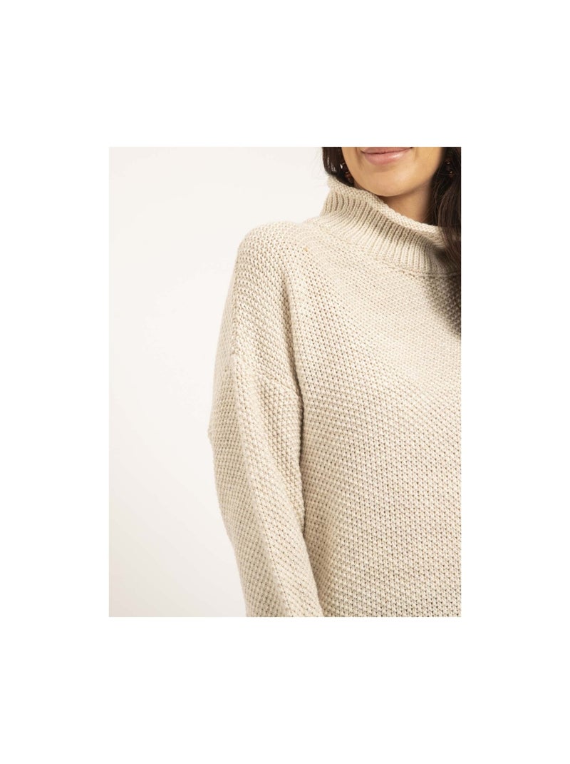 Pull col montant KIANTY Ecru - Kiabi